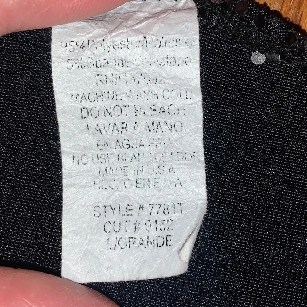 Vintage 90’s sequin crop top with padding - Picture 3 of 6